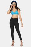 Naidu Hall Single Layered Non Wired Medium Coverage T-Shirt Bra - Blue Atoll — thumbnail 5